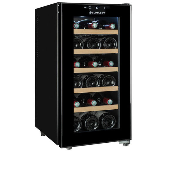 Climadiff Wine Cabinet Black 18 Bottles