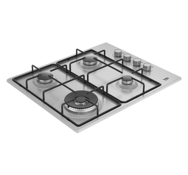 Beko Hob Gas 4 Burners Inox 60 cm H 4.4cm x W 60cm x D 51cm