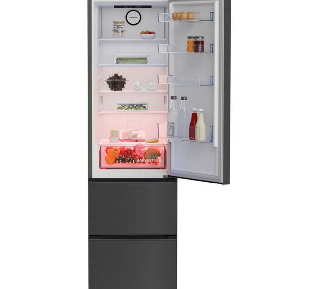 Beko Slim French Fridge Dark Inox 350 L H 203.5cm x W 59.5cm x D 66.3cm