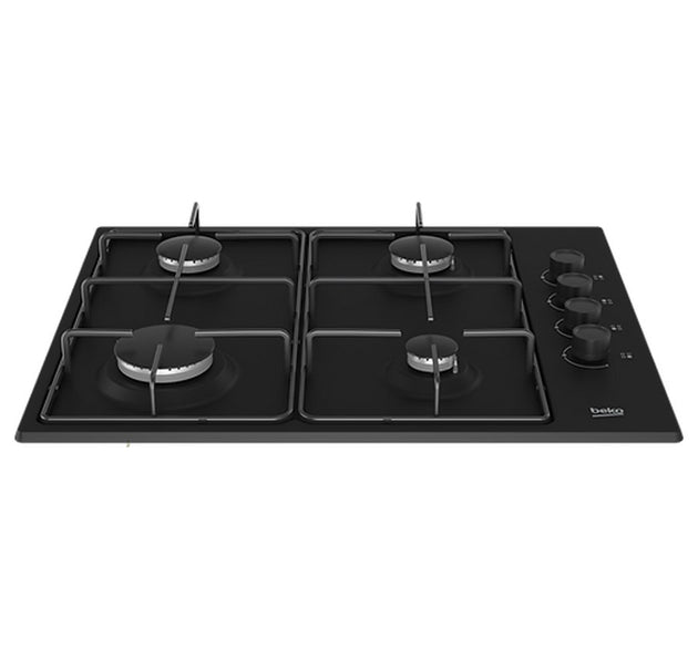 Beko Hob Gas 4 Burners Black 61 cm H 4.4cm x W 61cm x D 51cm Side Control