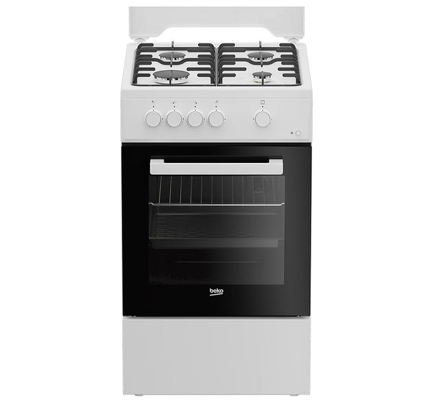 Beko Cooker Gas 4 Burners White H 85cm x W 50cm x D 60cm