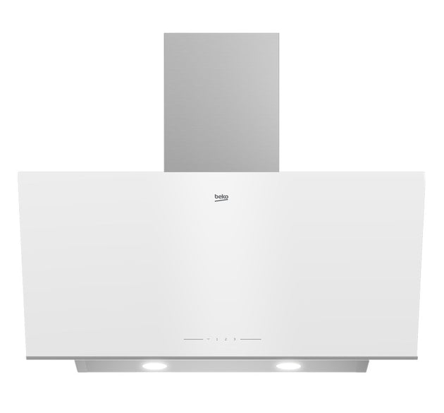 Beko Hood Slanting Glass White 90cms H 49.5cm x W 59.5cm x D 51cm