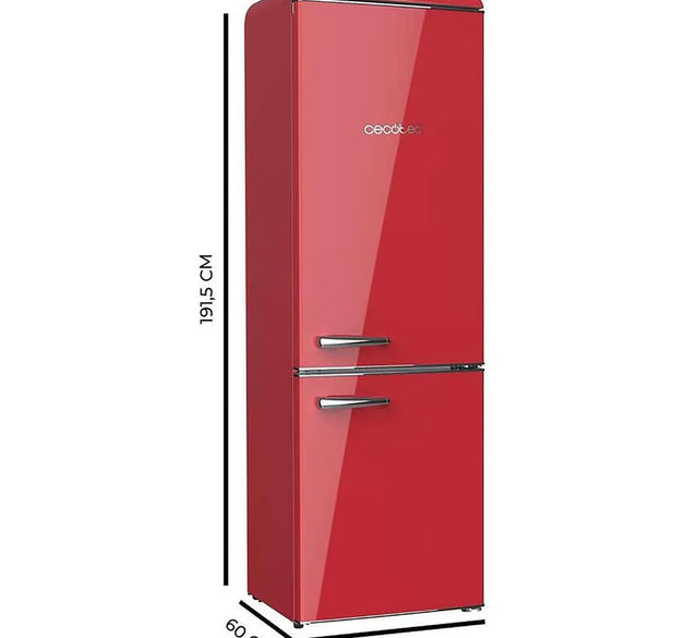 Cecotec Retro Fridge Combi Red 300 L