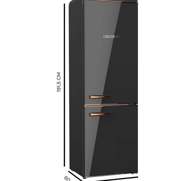 Cecotec Retro Fridge Combi Black 300 L