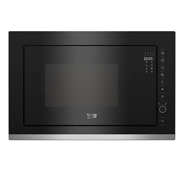 Beko Built-in Microwave 25L Grill Black H 38.8cm x W 59.5cm x D 47cm - With Inox Trim