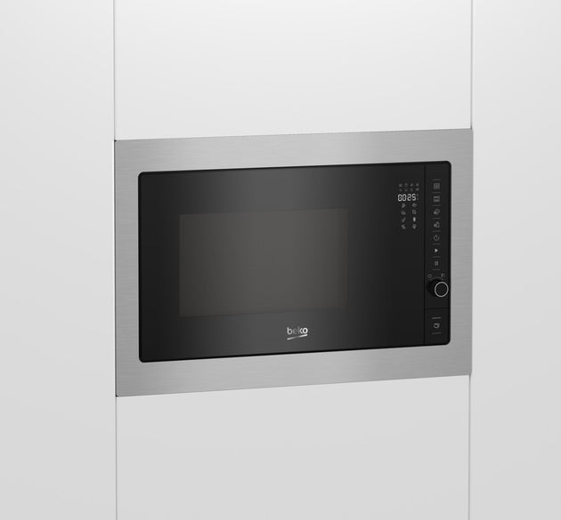Beko Microwave+Grill Built-in Black 25 L H 38.8cm x W 59.5cm x D 40cm - With Inox Frame