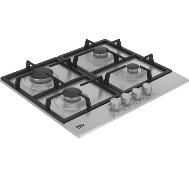 Beko Hob Gas 4 Burner Inox 60 cm H 4.6cm x W 58cm x D 51cm