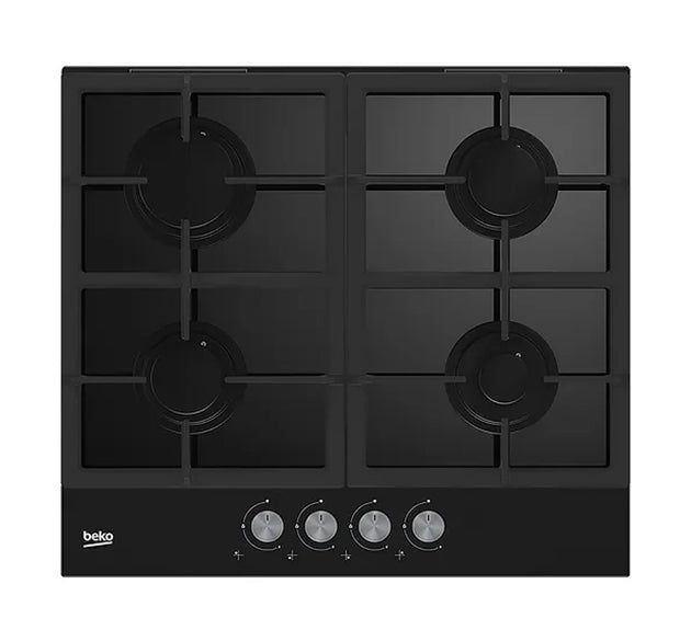 Beko Hob Gas 4 Burners Black 60 cm H 4.6cm x W 58.5cm x D 52.4cm