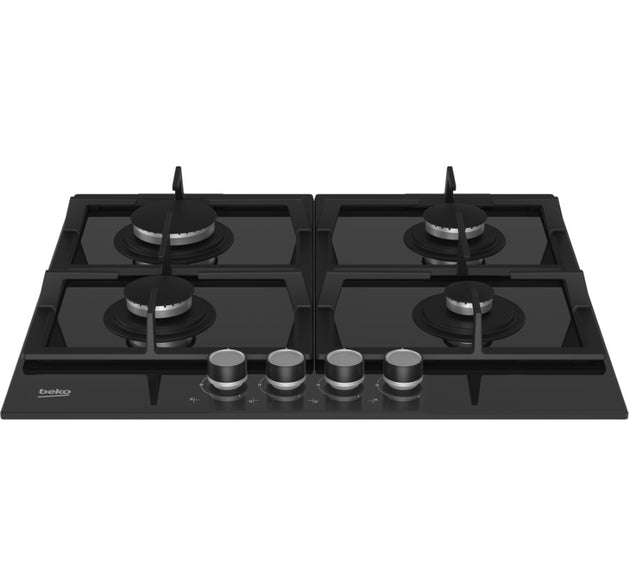 Beko Hob Gas 4 Burners Black 60 cm H 4.6cm x W 58.5cm x D 52.4cm