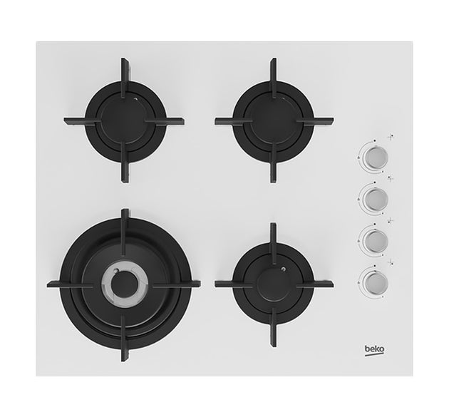 Beko Hob Gas 4 Burners White 60 cm H 4.6cm x W 59cm x D 52.4cm