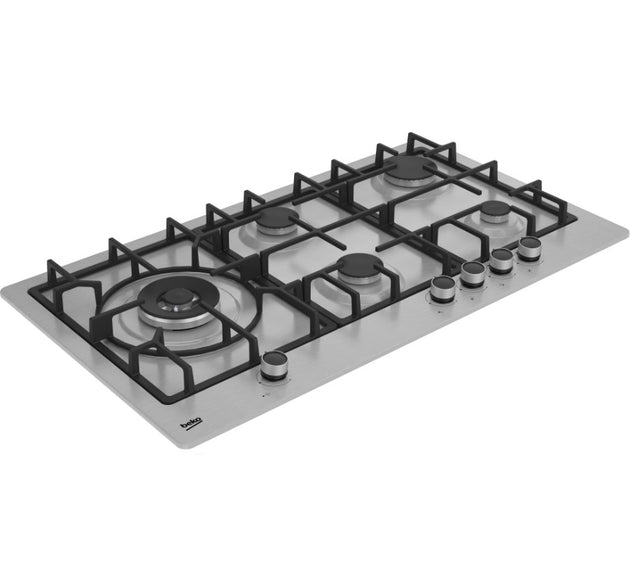 Beko Hob Gas 4 Burners 1 Wok Inox 90 cm H 12cm x W 90 cm x D 58.5cm