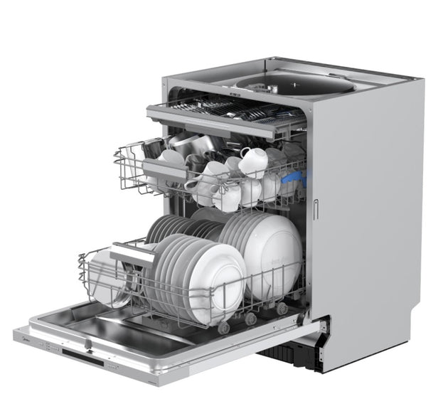 Midea 60cm Built-In Dishwasher Cutlery Tray & Auto Door Opening