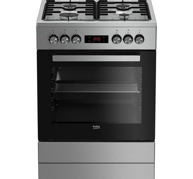 Beko Cooker Dual Fuel Black & S/Steel H 85cm x W 60cm x D 60cm