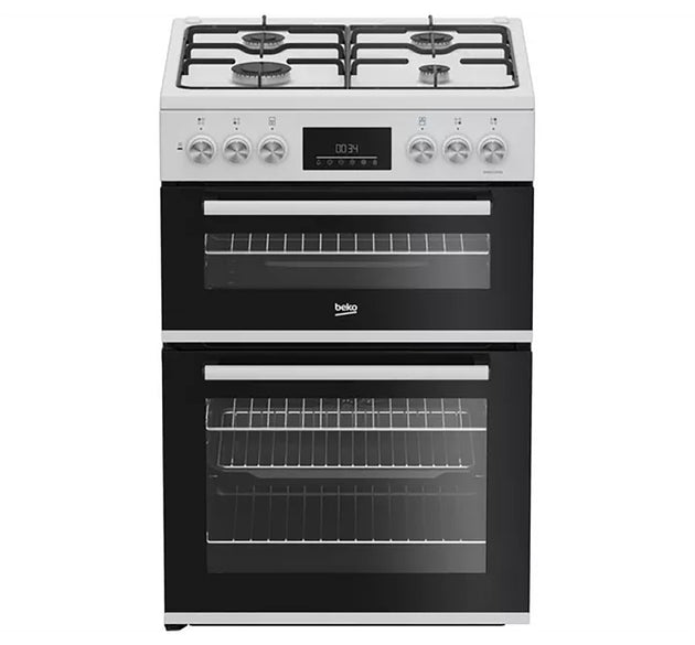 Beko Double Oven Dual Fuel Cooker White H 90cm x W 60cm x D 60cm