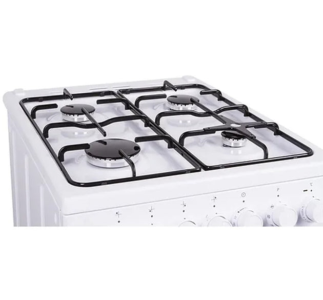 Beko Cooker Dual Feul Gas Burners White H 85cm x W 50cm x D 60cm