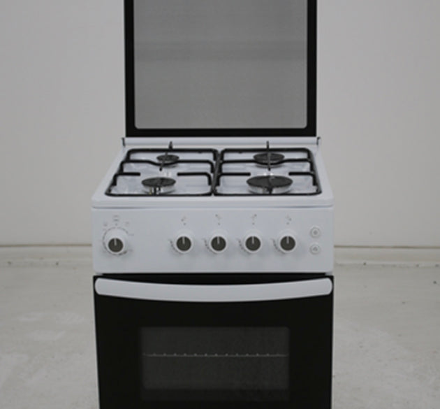 Fiesta – Freestanding Gas Cooker 50cm, 4 Burners, Auto Ignition, White
