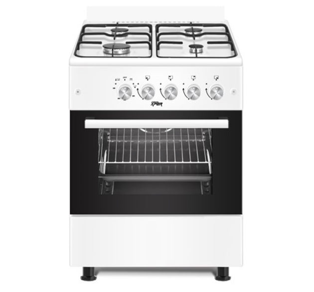 Xper – Freestanding Gas Cooker 60cm, 4 Burners, Spark Ignition, Fan Oven