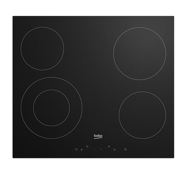 Beko Hob Ceramic 4 Zone Black H 3.7cm x W 58cm x D 51cm