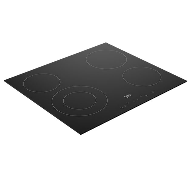 Beko Hob Ceramic 4 Zone Black H 3.7cm x W 58cm x D 51cm