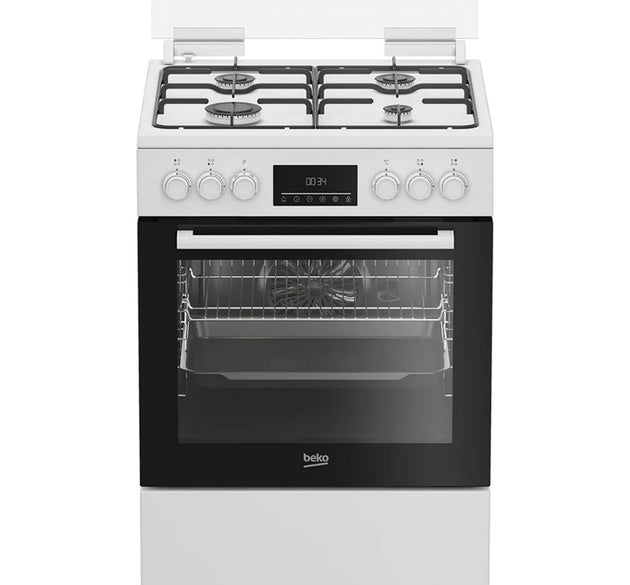 Beko Cooker Dual Fuel With 4 Burners Wht