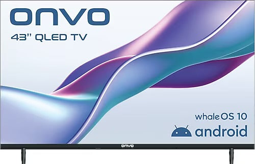 ONVO 43  Full HD QLED Smart TV with WhaleOS 10 & Built-in Satellite Tuner