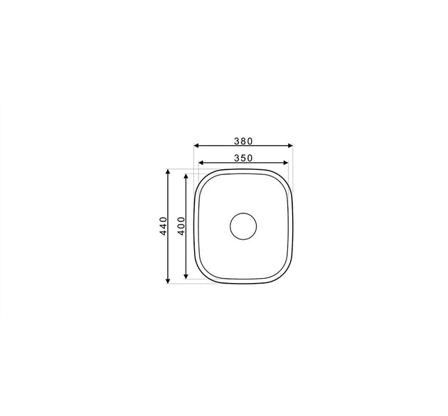 Asil 1 Bowl Sink 35 x 40.0cms Inset