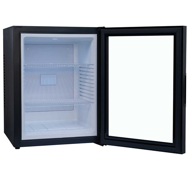 FrigeluX Minibar Glass Door Black 40 L