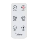 Bimar Stand Fan, Remote Control, 3 Speeds